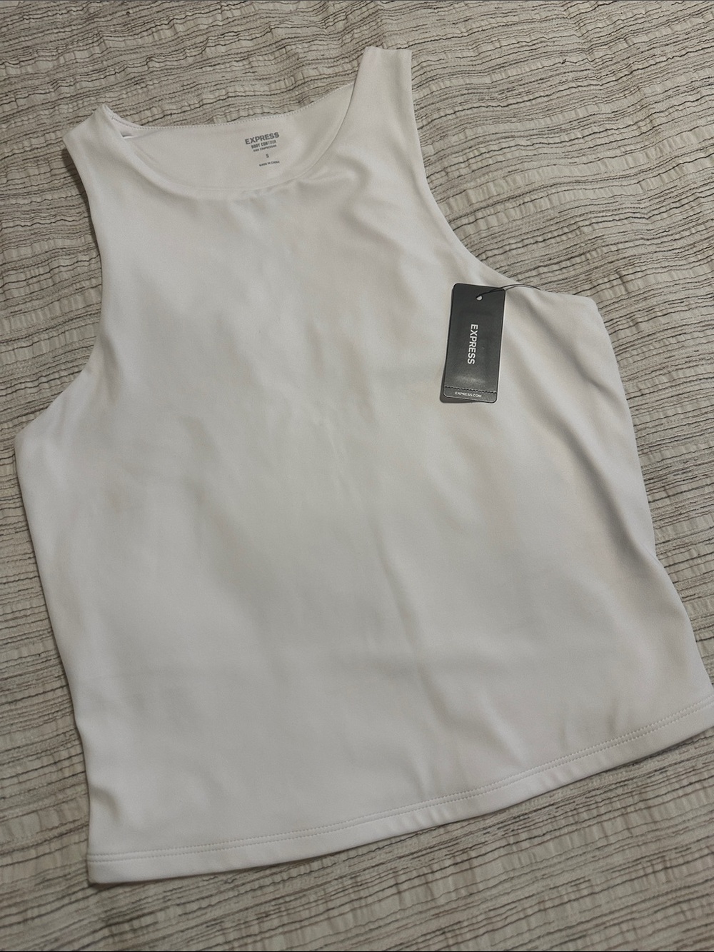 Express White Crewneck Tank